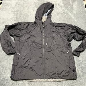 Columbia Jacket Mens XL Nylon Packable Windbreaker Rain Coat Gray